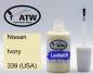 Preview: Nissan, Ivory, 339 (USA): 20ml Lackstift, von ATW Autoteile West.